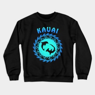 Kauai dolphin and hammerhead shark Crewneck Sweatshirt